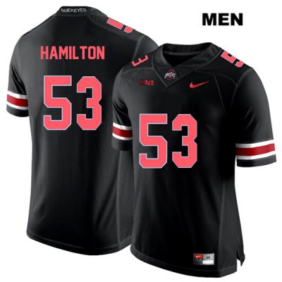 Men's NCAA Ohio State Buckeyes Davon Hamilton #53 College Stitched Authentic Nike Red Number Black Football Jersey TQ20Y36HV